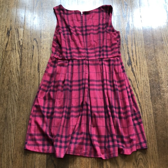 Torrid Red & Black Suede Plaid Scoop Neck Sleeveless Thick Knee-Length Dress - Picture 6 of 7